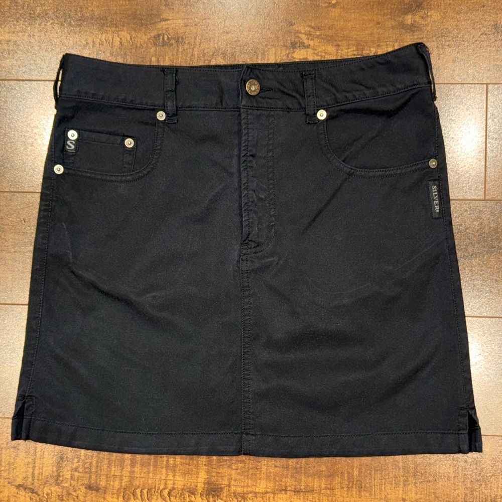 Silver Jeans Black Denim Skirt, size 31”